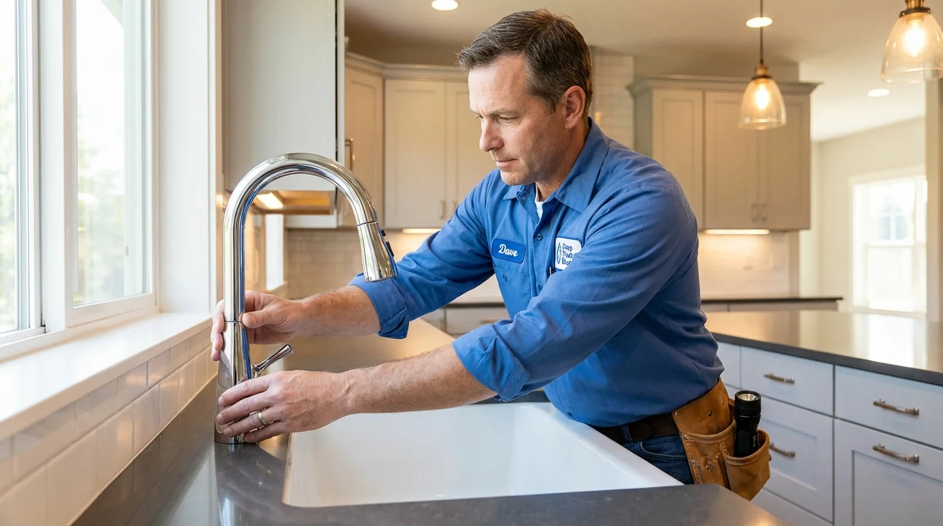 Kitchen faucet installation by Johns Plumbing LLC in Sterlington