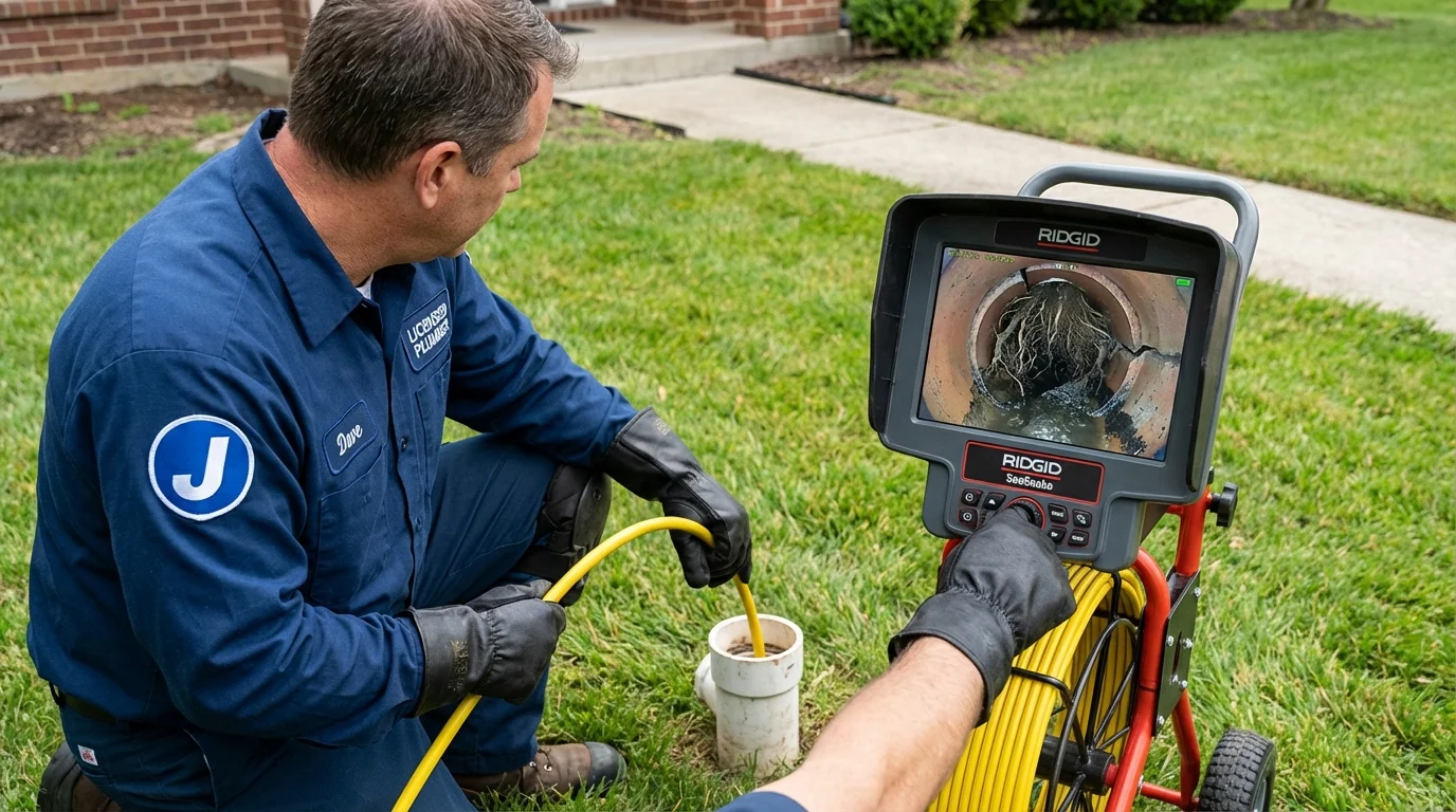 Sewer camera inspection being performed by Johns Plumbing LLC in Sterlington